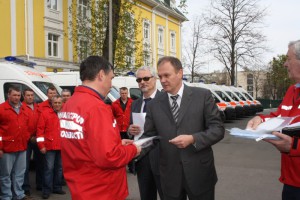В Киев привезли новые машины скорой помощи